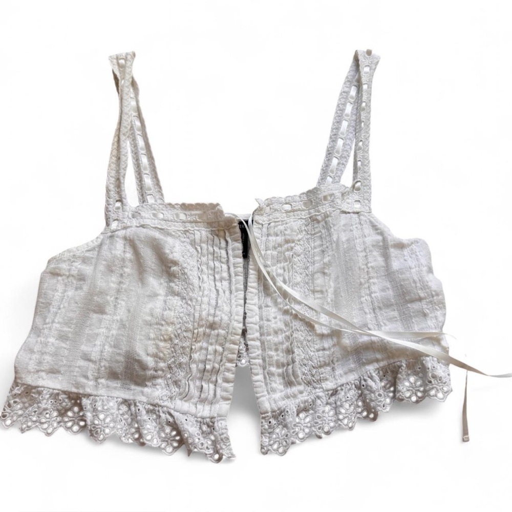 Forever 21 White Lace Detail Top